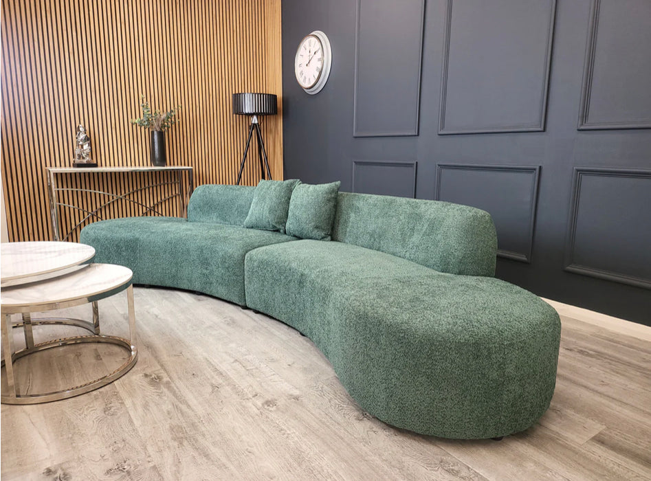 Miami Curved Cinema Boucle Sofa