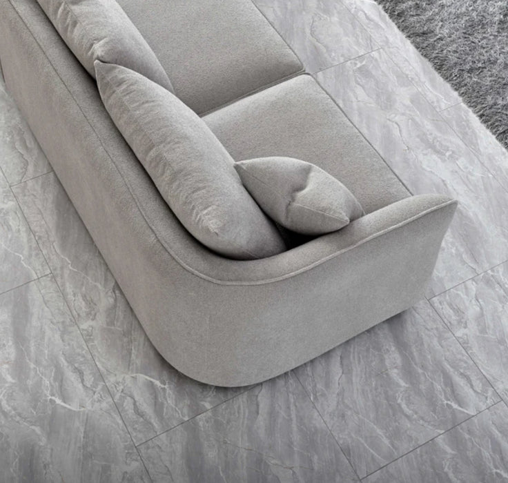 Aluxo Rubin Corner Chaise in Pebble Boucle