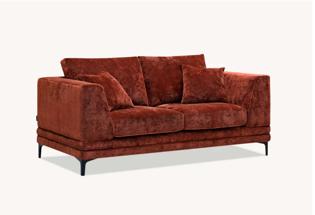 Aluxo Lenox Sofa Range in Rust Velvet