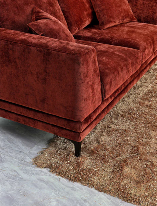 Aluxo Lenox Sofa Range in Rust Velvet