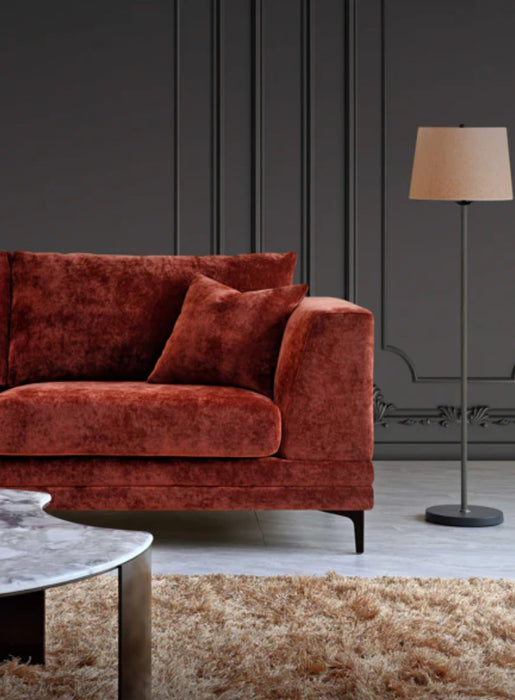 Aluxo Lenox Sofa Range in Rust Velvet