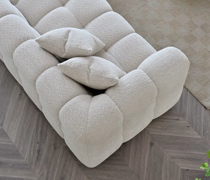 Aluxo Tribeca Corner Group in Oatmeal Boucle Fabric