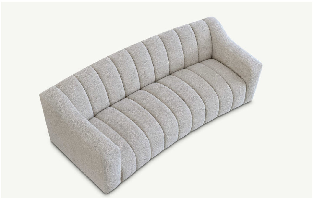 Aluxo Astoria 3 Seater Sofa in Oatmeal Boucle Fabric