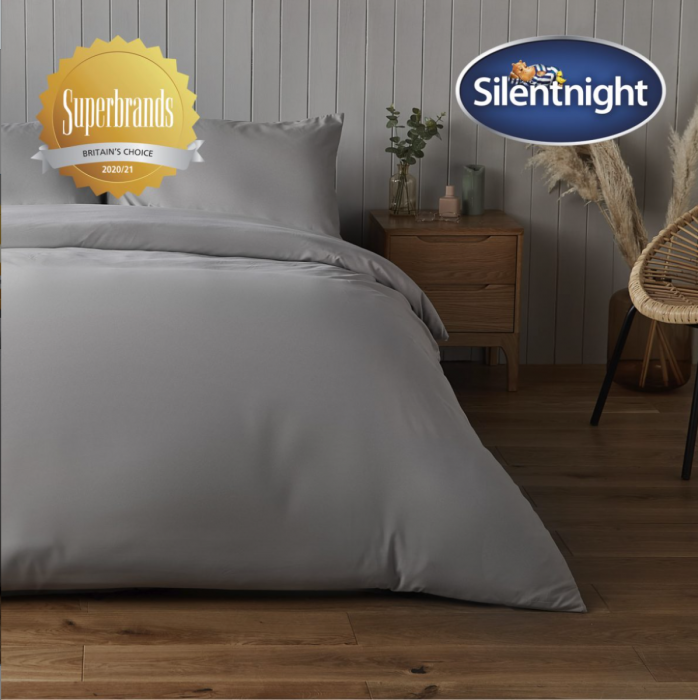 Silentnight Supersoft Dove Grey Duvet Set