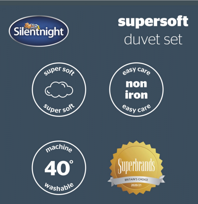 Silentnight Supersoft Petrol Duvet Set