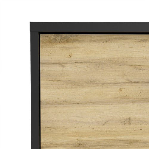 Match TV-Unit 1 Door + 1 Drawer in Black/Oak