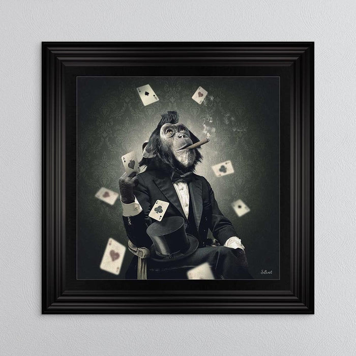 POKER MONKEY FRAMED