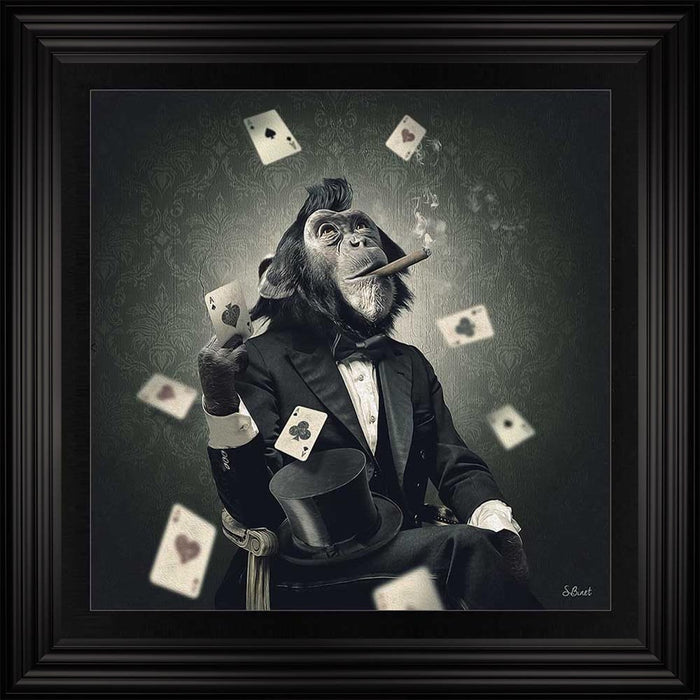 POKER MONKEY FRAMED