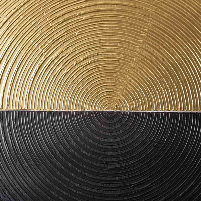 Gold and Black Abstract Canvas Wall Art